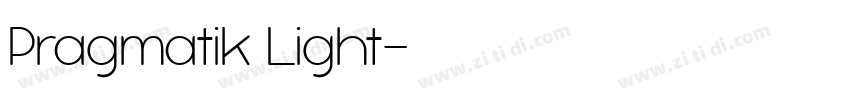 Pragmatik Light字体转换